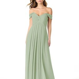 Azazie Strapless Sage Green Dress